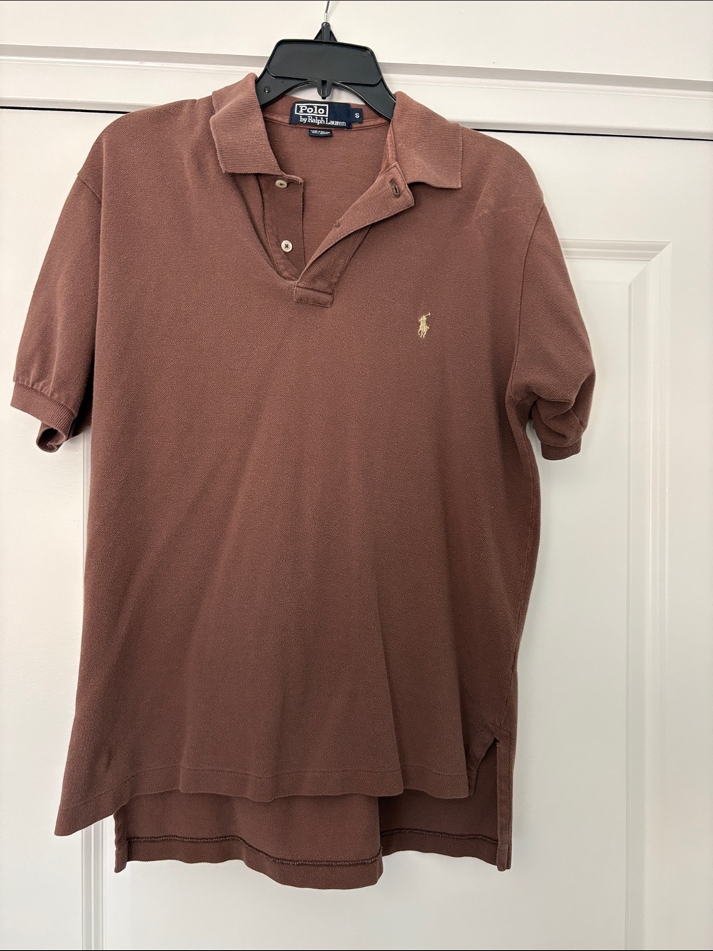 Polo by Ralph Lauren Men's Rust Brown Polo with Embroidered Pony